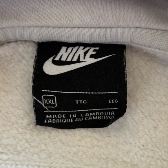 Nike Vintage Style Hoodie Colorblock Oversized Blue & White Unisex Size XXL - Picture 7 of 10